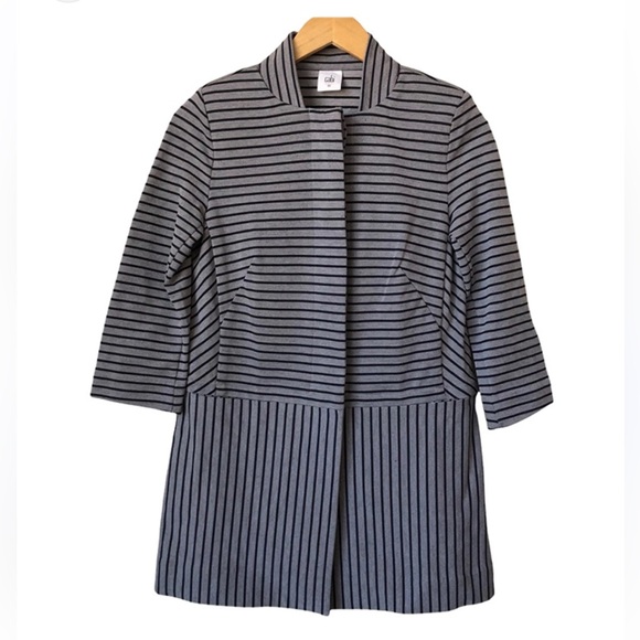 CAbi Striped Car Coat Long Blazer Jacket - Picture 4 of 16